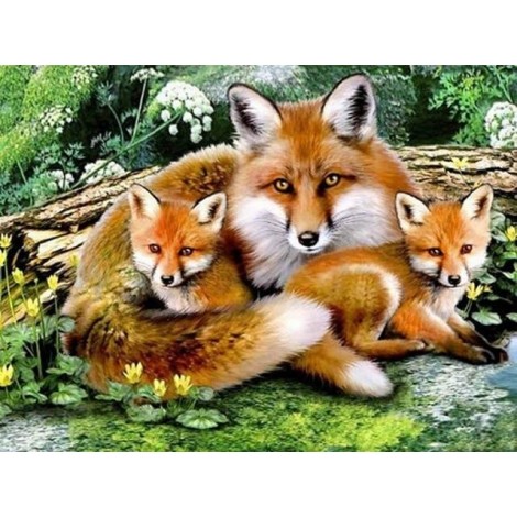 2019 New Hot Sale Mosaic Painting Home Decor Fox DIY Diamond Painting Kits UK VM8291