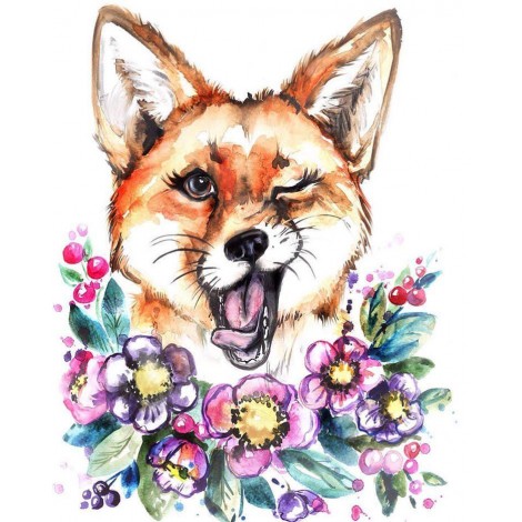 Full Drill 5D DIY Diamond Painting Cute Fox VM90997