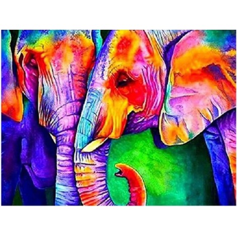 Watercolor Elephant Diy 5d Diamond Painting Kits UK QB55370