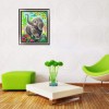 Hot Sale Cute Elephant In Garden 5d Diy Full Diamond Painting Elephant Kits UK VM3004