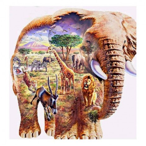2019 New Best Modern Art Elephant Diy 5d Diamond Painting Kits UK QB5396