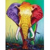Modern Art Cross Stitch Colorful Elephant Diy 5d Diamond Painting Kits UK QB5369
