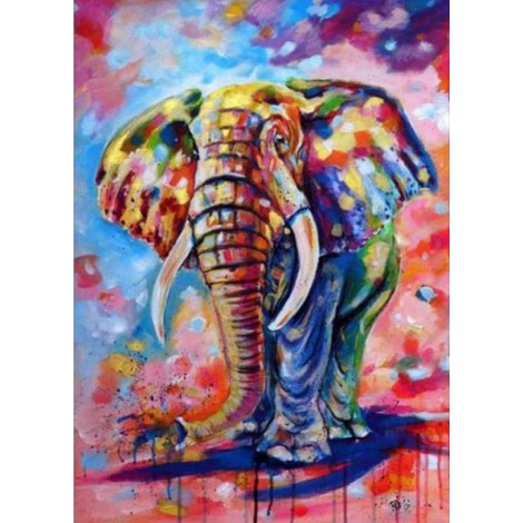 2019 New Watercolor Elephant Diy 5d Diamond Painting Kits UK QB5380