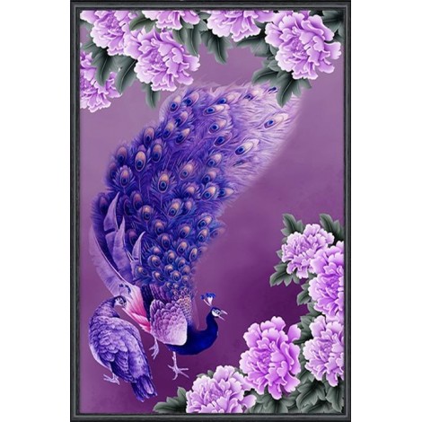 Chinese Style Peacock 5d Diy Diamond Painting Kits UK AF9073