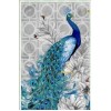 Large Size  Blue Peacock 5d Diy Diamond Painting Kits UK AF9072