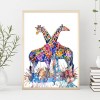 Hot Sale Watercolor Giraffe 5d DIY Diamond Painting Kits UK QB8003