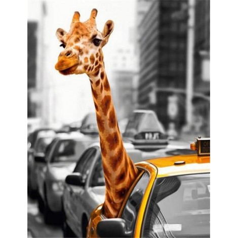 2019 Giraffe In The Car 5d Diy Diamond Painting Cross Stitch Kits UK VM3632