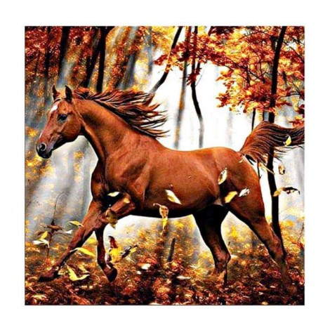 Cheap Oil Painting Styles Autumn Horse Diamond Painting Kits UK for kids AF9156