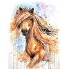 Modern Art Styles Lovely Yellow Horse Diamond Painting Kits UK AF9192