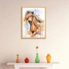 Modern Art Styles Lovely Yellow Horse Diamond Painting Kits UK AF9192