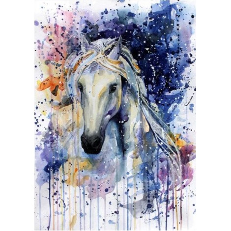 Colorful Watercolor Ink Painting Horse Diamond Painting Kits UK AF9194