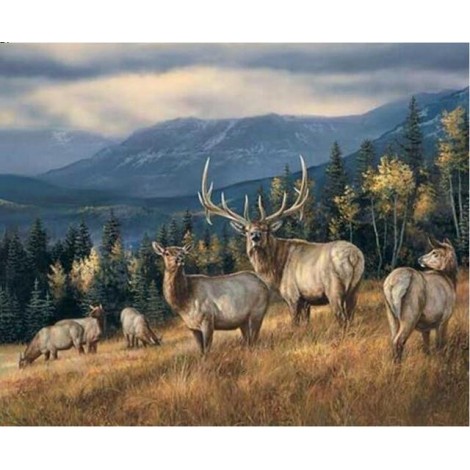 New Arrival Hot Sale Deer Pattern Home Decor 5d Diy Diamond Painting Kits UK VM9819