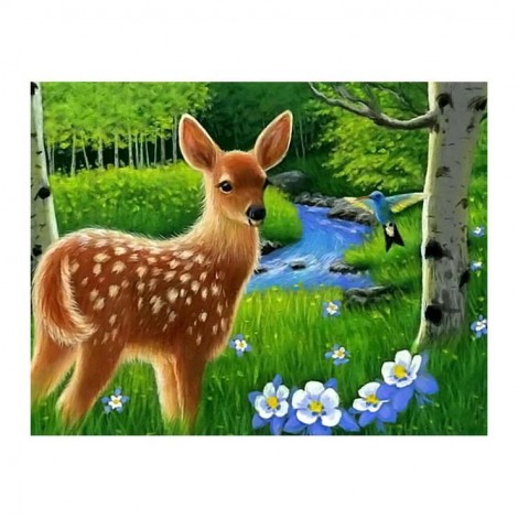 Oil Painting Styles Lovely Woods Deer Diamond Painting Kits UK For kids AF9140