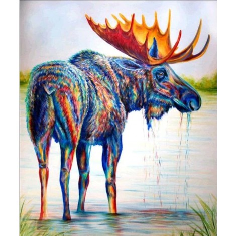 Cheap Modern Art Styles Deer Diamond Painting Kits UK For kids AF9137