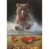 Hot Sale Oil Painting Styles Bear Running In The River Diamond Painting Kits UK Af9703
