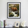 Hot Sale Lovely Bear Catch  A Fish Diamond Painting Kits UK Af9702
