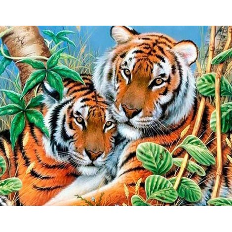 2019 New Hot Sale Animal Portraits Close Up 5d Diy Diamond Painting Tiger UK VM2000