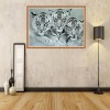 Black White Special Animal Tiger 5d Diy Diamond Painting Kits UK QB5066