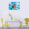 Hot Sale Dream Animal Tiger 5d Cross Stitch Diy Painting By Crystal Kits UK QB5106