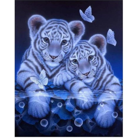 2019 Dream Tiger Picture 5d Diy Cross Stitch Diamond Painting Kits UK QB6432