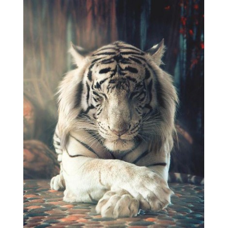 2019 New Hot Sale Full Square Tiger Decor 5d Diy Diamond Painting Kits UK VM9749
