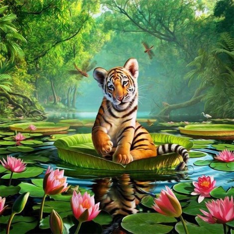 2019 Special Cute Tiger Pattern 5d Diy Crystal Painting Kits UK VM7316