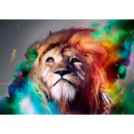 Best Dream Style Lion Pattern Diy 5d Full Diamond Painting Kits UK QB5853