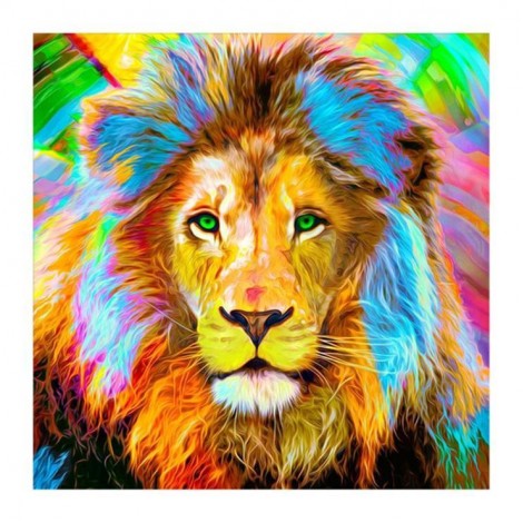 Dream Watercolor Animal Lion 5d Diy Cross Stitch Diamond Painting Kits UK QB6426