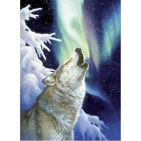 New Dream Wolf Pattern 5d Diy Cross Stitch Diamond Painting Kits UK QB6580