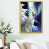 New Dream Wolf Pattern 5d Diy Cross Stitch Diamond Painting Kits UK QB6580