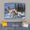 2019 Best Gift Two Wolves In Winter Diy 5D Mosaic Diamond Painting UK VM5000