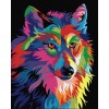 Special Dream Colorful Wolf 5D Diy Diamond Painting Cross Stitch Kits UK VM4209