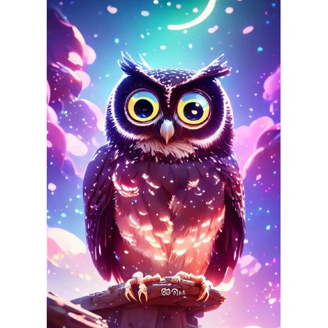 Colorful Owl On The Tree Diamond Painting Kits