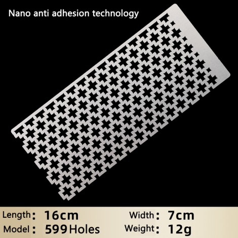 599 Holes Square Diamond Drawing Ruler Dot Drill Magic Tool Diamond Embroidery Mesh Ruler Stainless Steel Ruler Tools