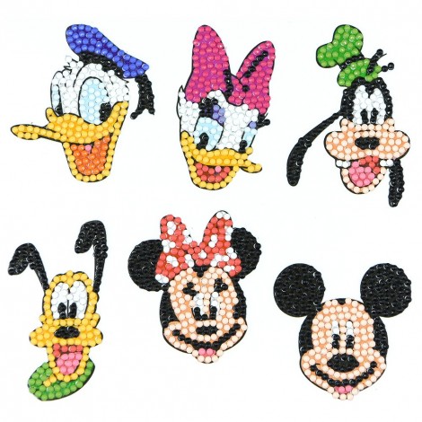 DIY Stickers - 6Pcs Mickey Mouse And Donald Duck