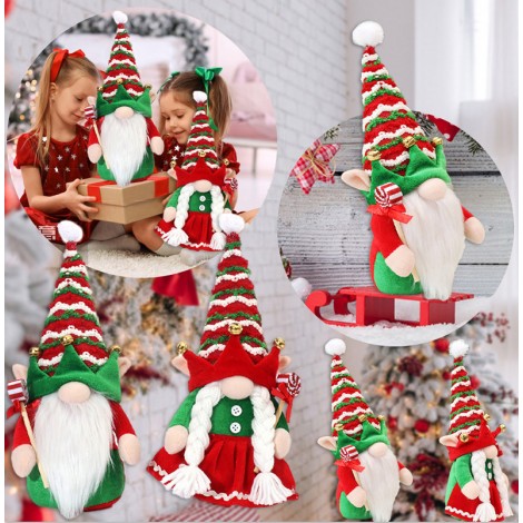 Couple fairy doll decorations Santa Claus doll faceless doll decorations Christmas decorations--a pair